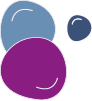 icone de bulle graphiques, bulles bleues et rose