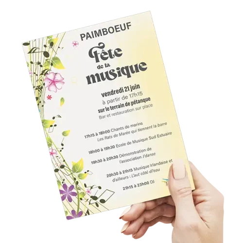 Flyer de la fête de la musique à Paimboeuf