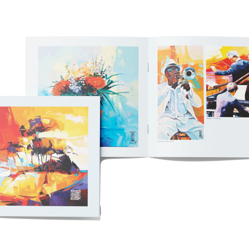 Pages intérieures de la brochure de l'artiste Pierrick Tual