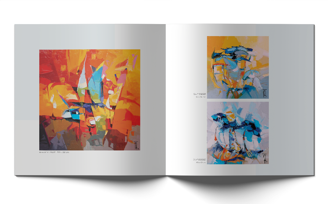Pages intérieures de la brochure de l'artiste Pierrick Tual