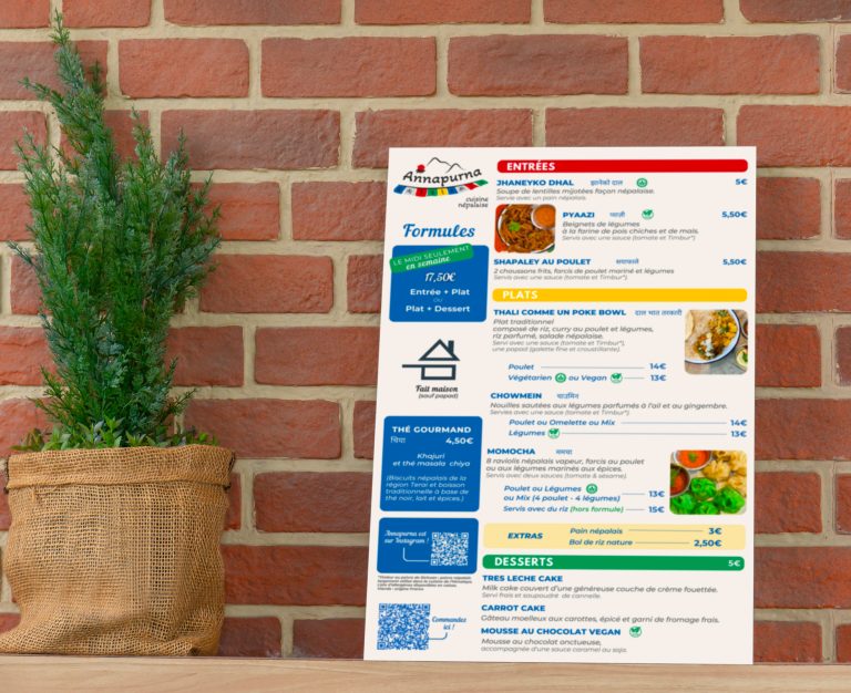 menu restaurant annapurna nantes