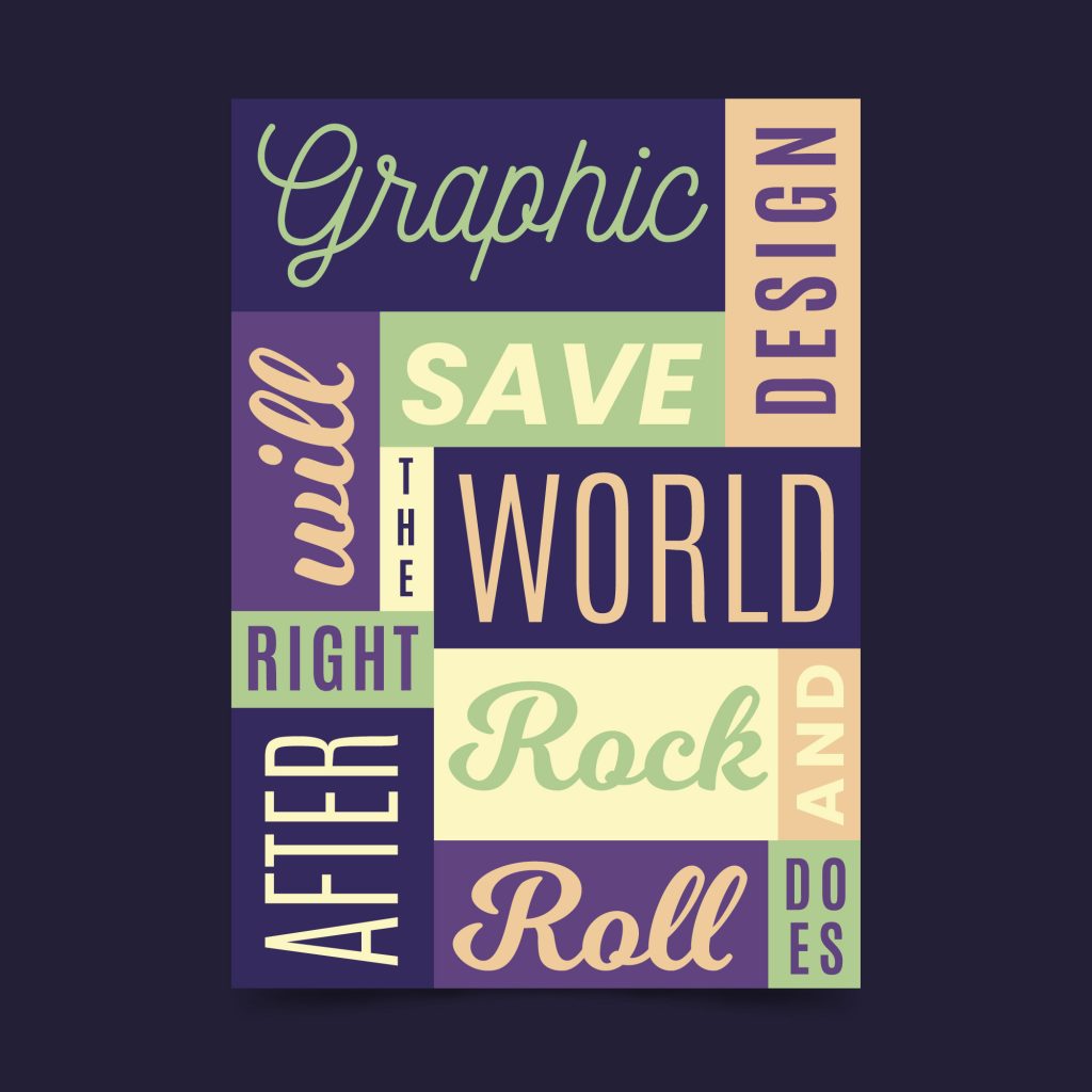 typographies mises en pages en moodboard