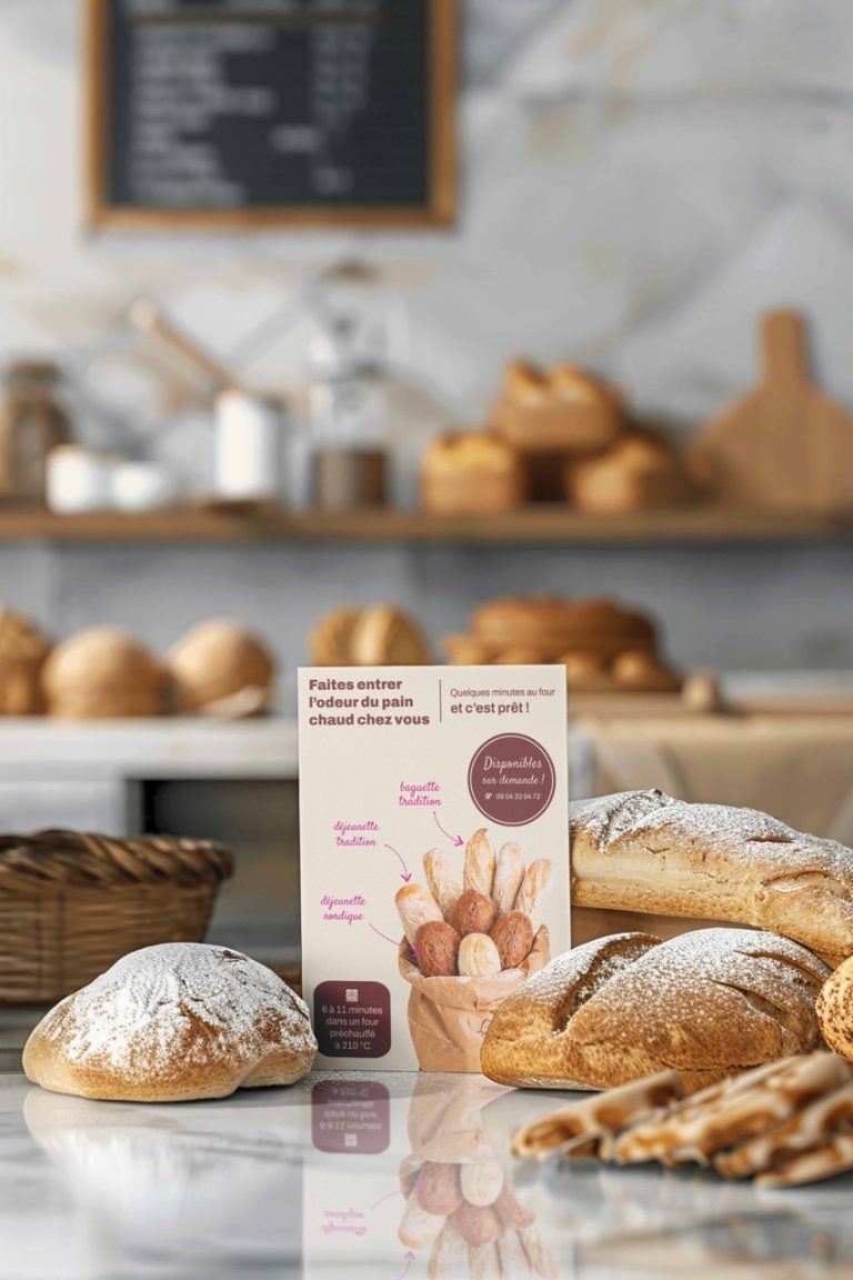 Déclinaison en flyer A5 de l'affiche pour les pains précuits